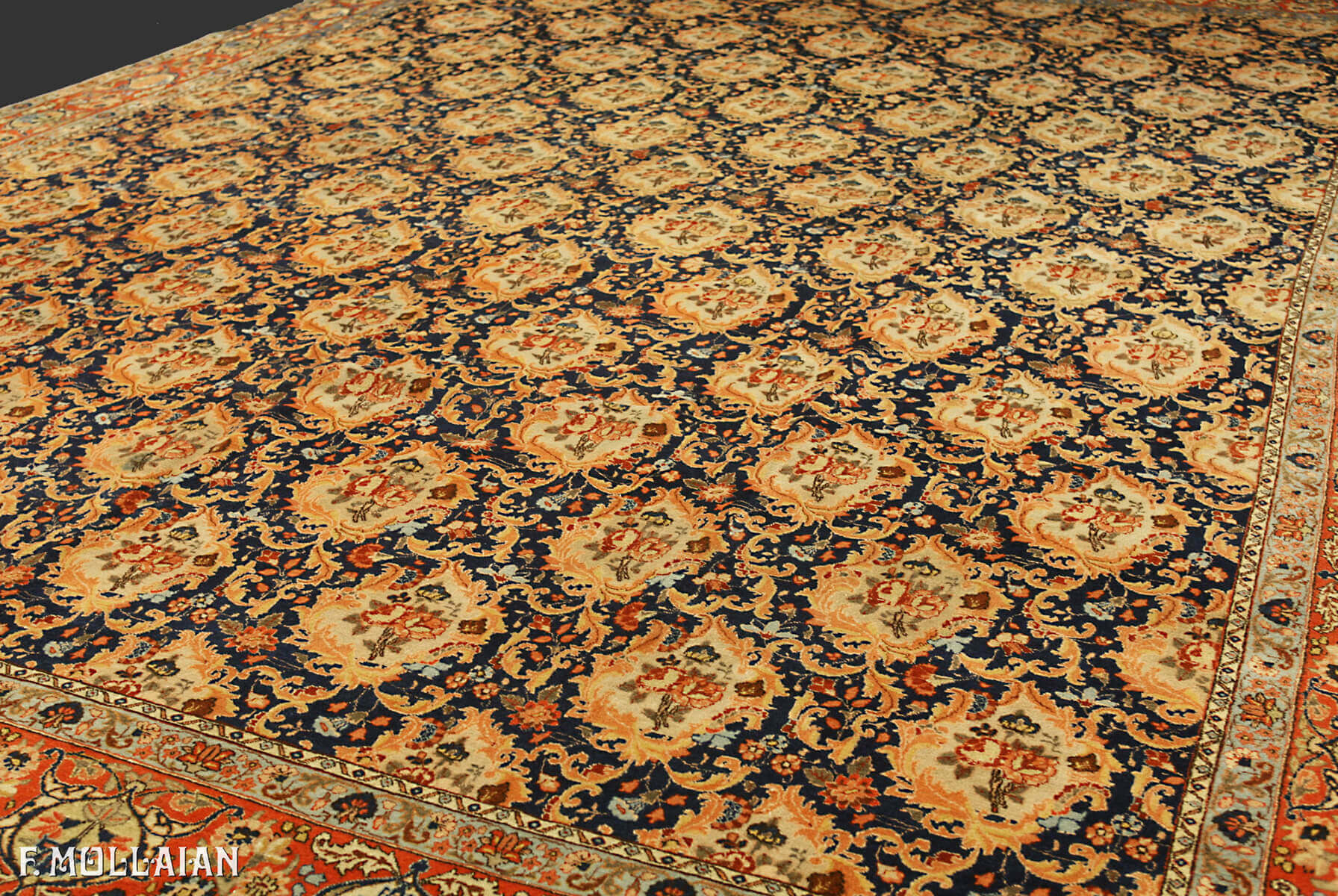 Antique Persian Tabriz Carpet (432x322 cm)